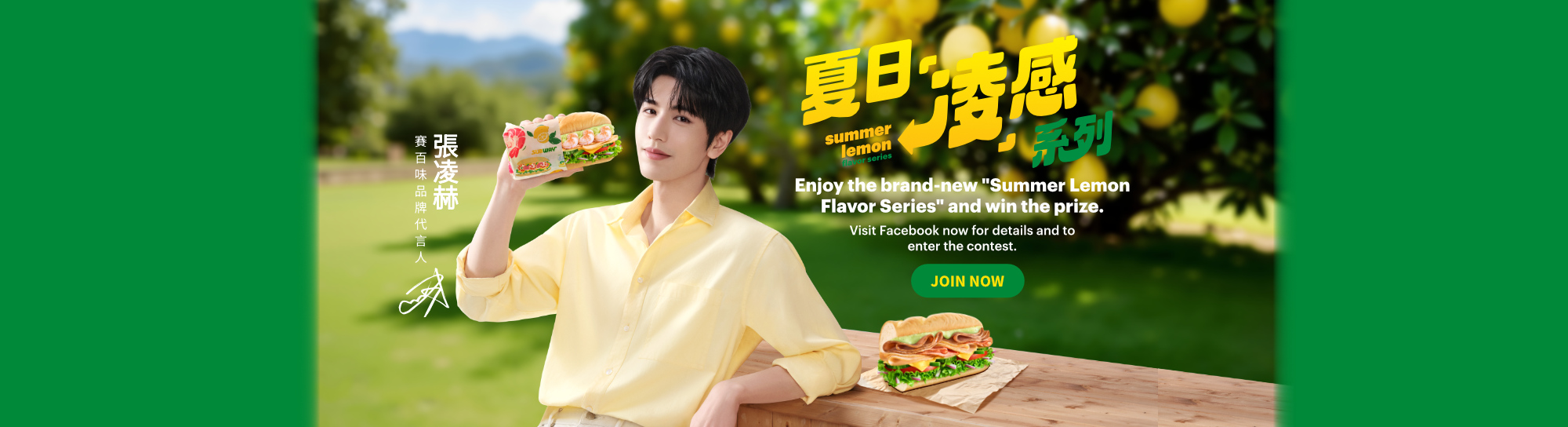 Subway Summer Lemon Flavor Series campaign banner