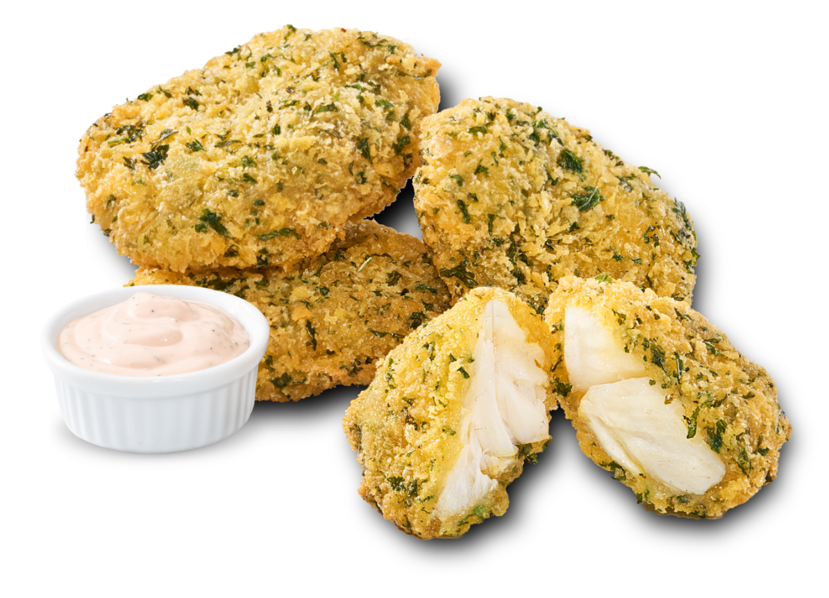 Lemon Flavor Fish Bites with Thousand Island Sauce