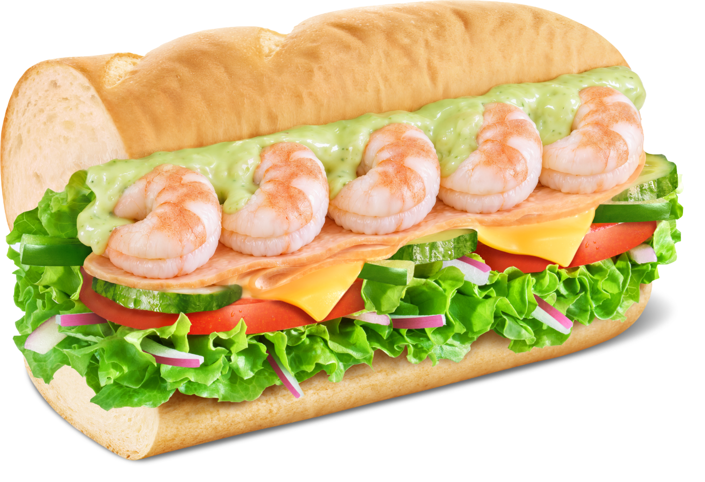 Lemon Flavor Shrimp and Turkey Breast Sub